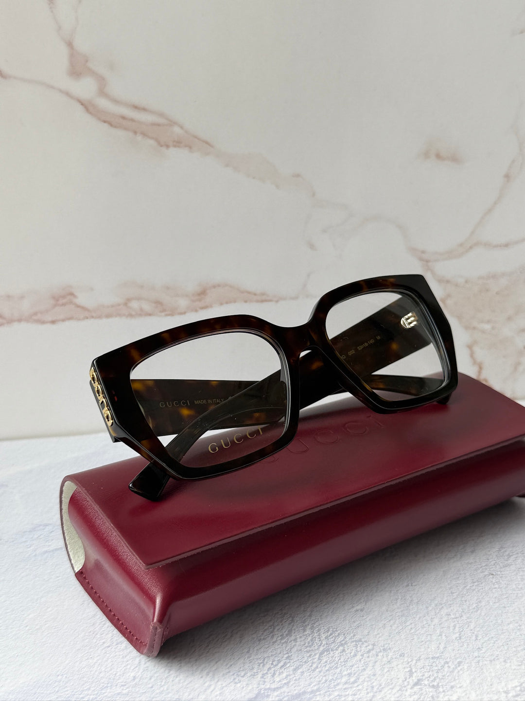 Gucci GG2042O Square Frames in Havana Brown