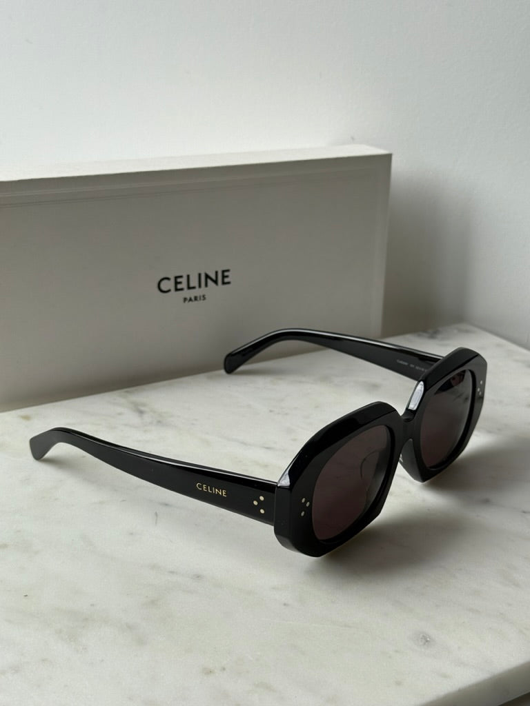 Celine CL40319F Black 3 Dots Geometric Sunglasses