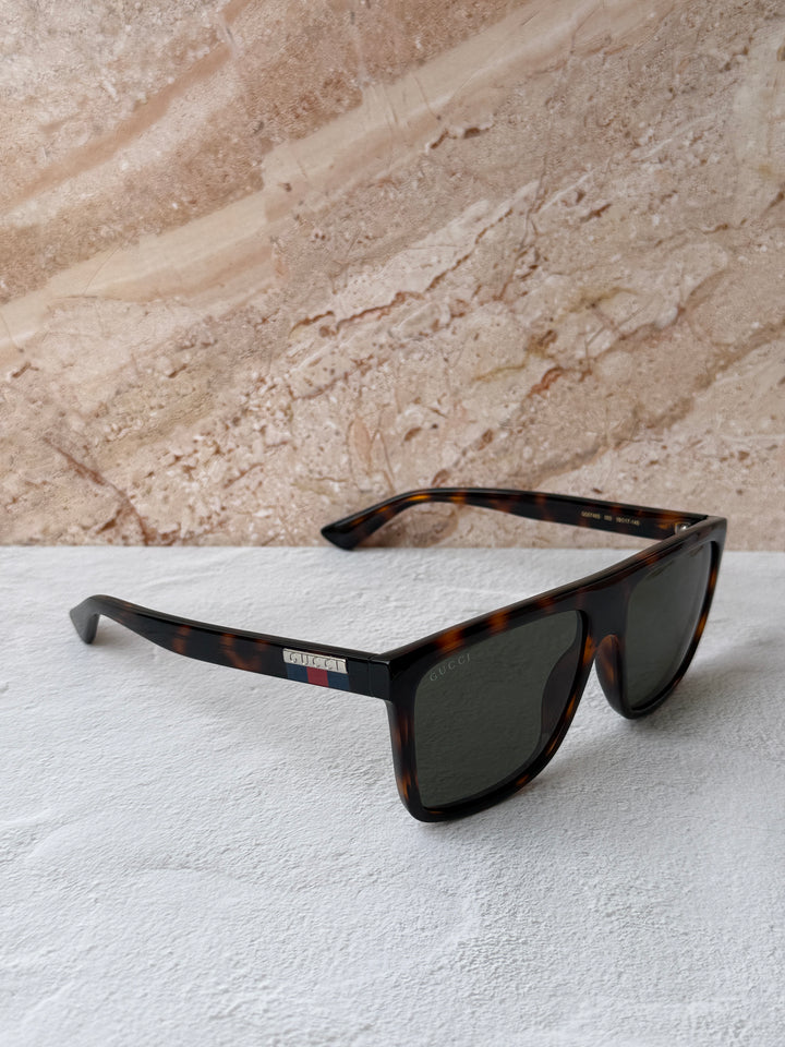 Gafas de sol rectangulares unisex Gucci GG0748S en negro