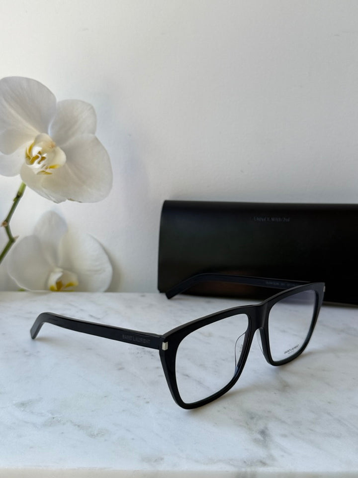 Monturas de anteojos Saint Laurent SL291 Mica Cat Eye en marrón