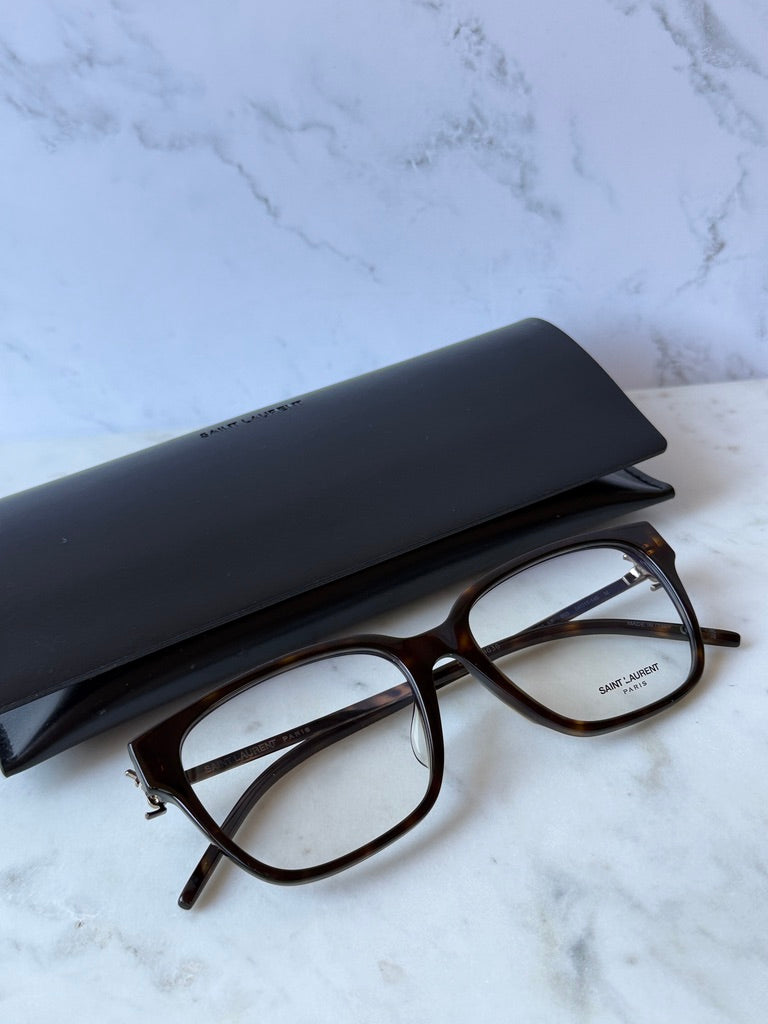 SL M48O_A/F Eyeglasses Frames in Havana Brown