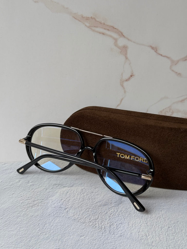 Tom Ford FT5838-B Black Aviator Bluelight Frames