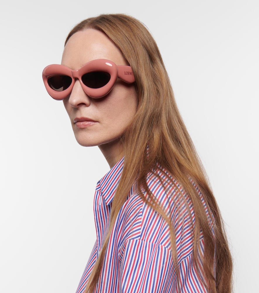 Loewe LW40097I Inflated Cat Eye Sunglasses in Pink