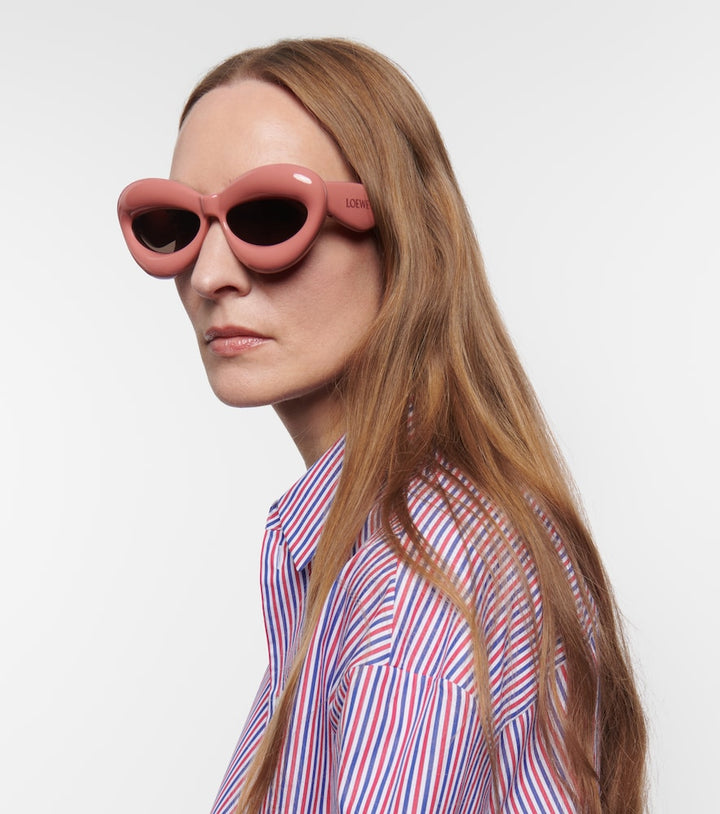 Loewe LW40097I Inflated Cat Eye Sunglasses in Pink