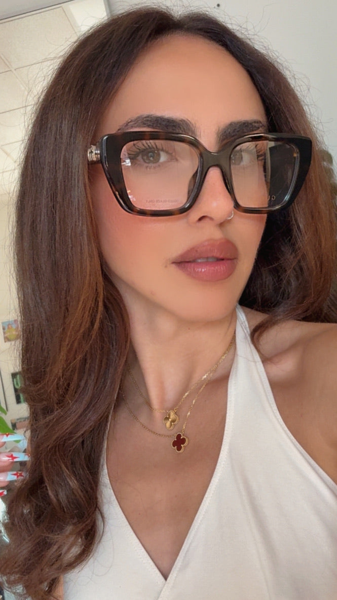 Gucci GG2028O Cat Eye Eyeglasses Frames in Havana Brown
