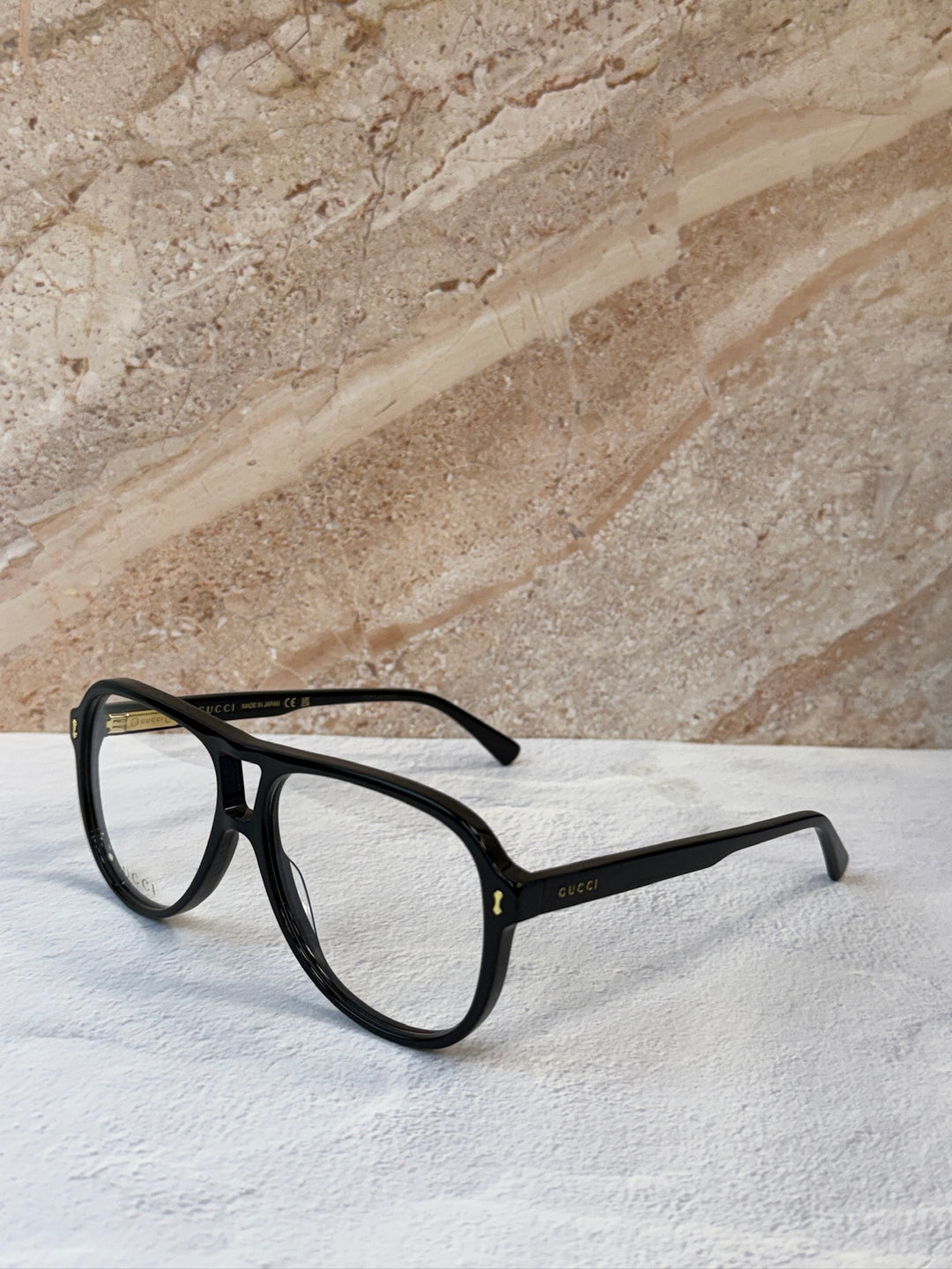 Gucci GG1044O Aviator Eyeglasses Frames in Black