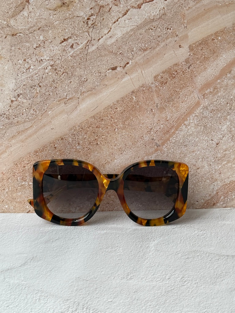 Gucci GG1257S Brown Rounded Sunglasses
