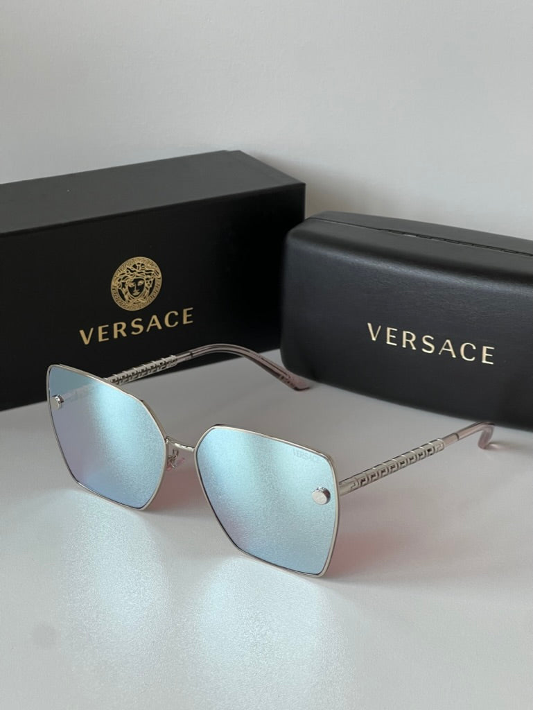 Versace VE2270D Sunglasses in Silver Lilac Mirror