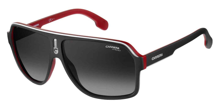 Carrera 1001/S Aviator Sunglasses in Polarized Black Red