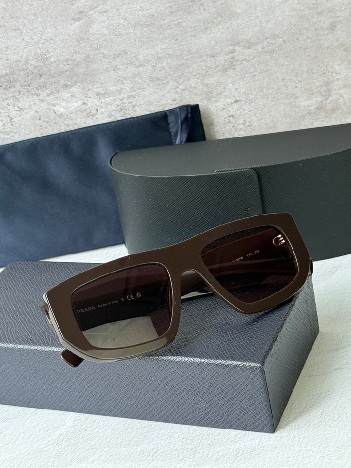Prada PR D04SU Aviator Sunglasses in Burgundy