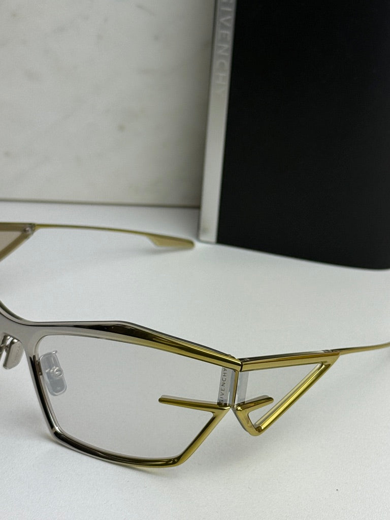 Givenchy GV40066U Cut Mask Sunglasses in Gold Mirror