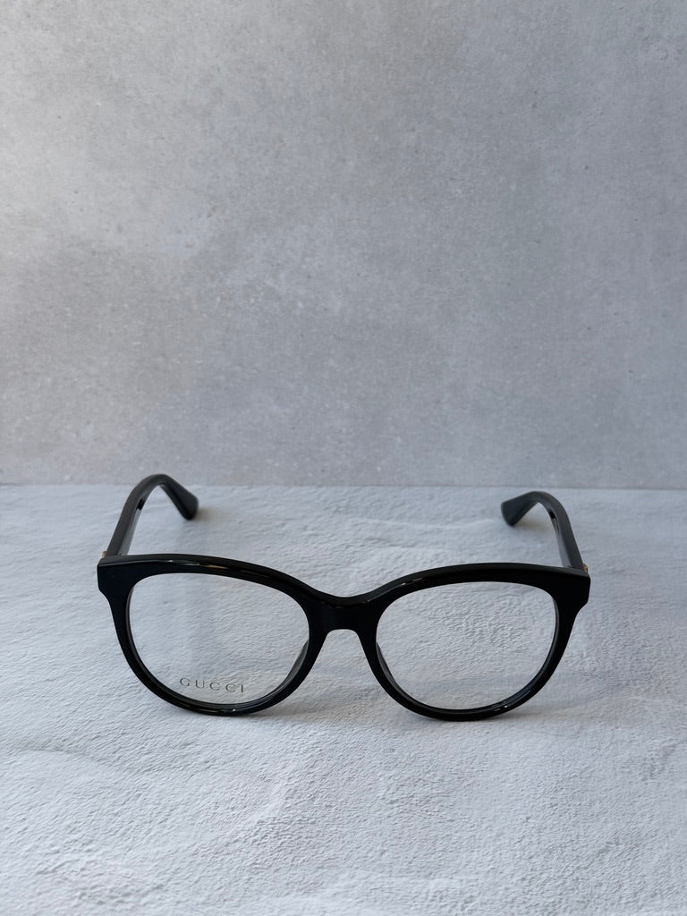 Gucci GG0329O Cat Eye Eyeglasses Frames in Black Glitter