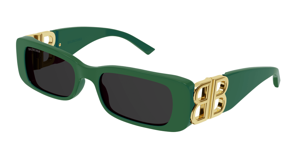 Balenciaga BB0096S Logo Sunglasses in Green