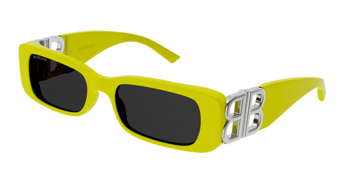 Balenciaga BB0096S Logo Sunglasses in Yellow | Designer Daydream display picture 3