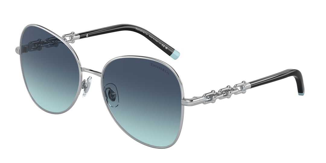 Tiffany & Co TF3086 Butterfly Sunglasses in Silver