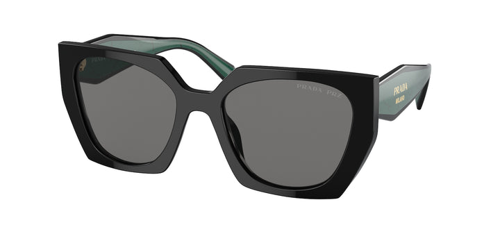 Prada PR15WS Sunglasses in Black Green Polarized