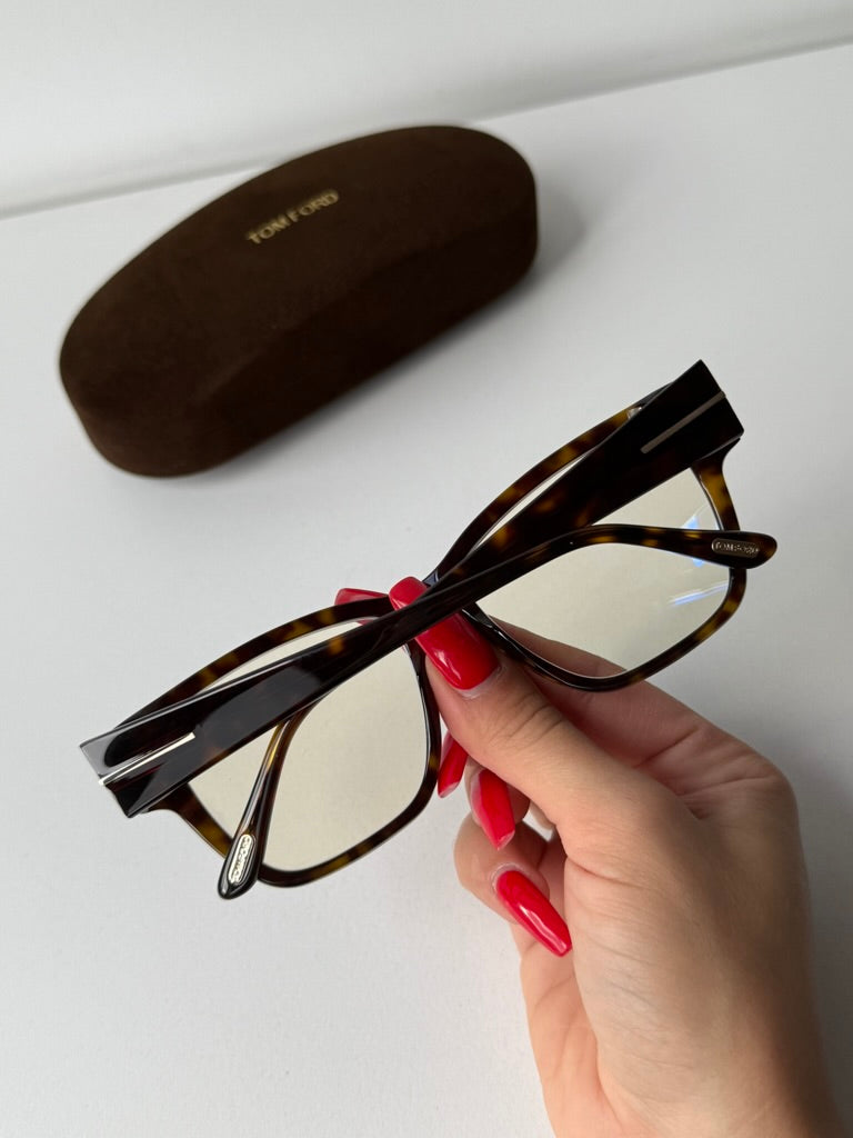 Tom Ford FT5745-B Brown Cat Eye Bluelight Frames