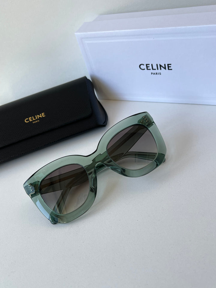 Celine CL4005FN Marta Green Cat Eye Sunglasses