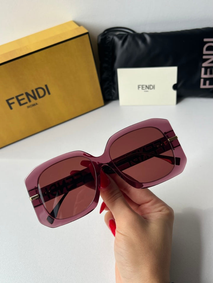 Fendi FE40065F Fendigraphy Burgundy Sunglasses