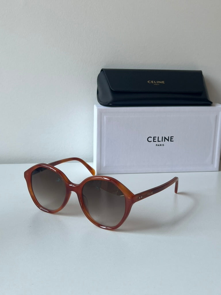 Celine CL40009I Gafas de sol marrones a rayas