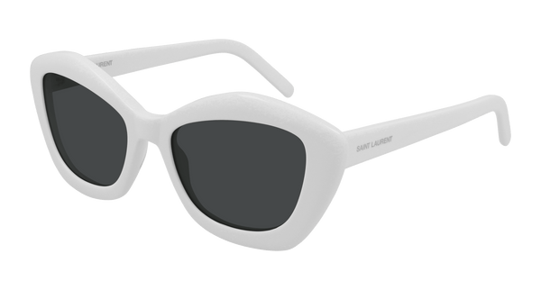 Saint Laurent SL68 Cat Eye Sunglasses in White | Designer Daydream