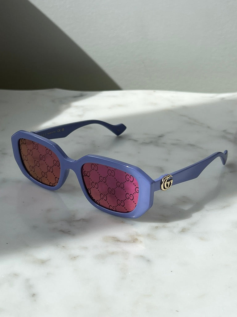 Gucci GG1535S Lilac Logo Lens Sunglasses | Designer Daydream