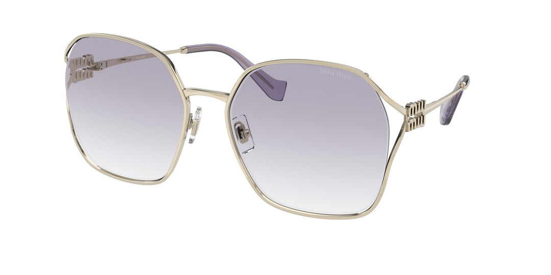 Miu Miu 52YS Rounded Sunglasses in Violet