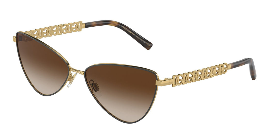 Dolce & Gabbana DG2290 Gold Brown Gradient Sunglasses