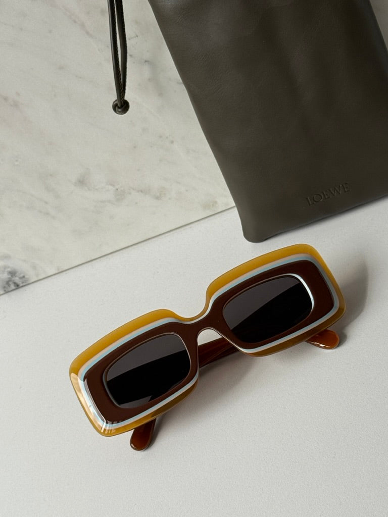 Loewe LW40139U Layered Sunglasses in Brown