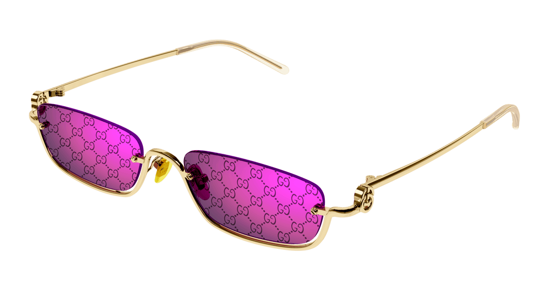 Gafas de sol sin montura Gucci GG1278S con monograma rosa
