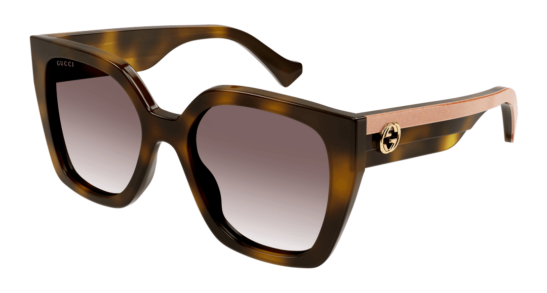 Gafas de sol cuadradas Gucci GG1300S en brillo habano