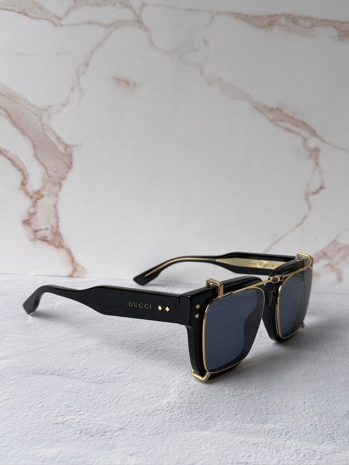 Gucci GG1084S Black Clip On Sunglasses
