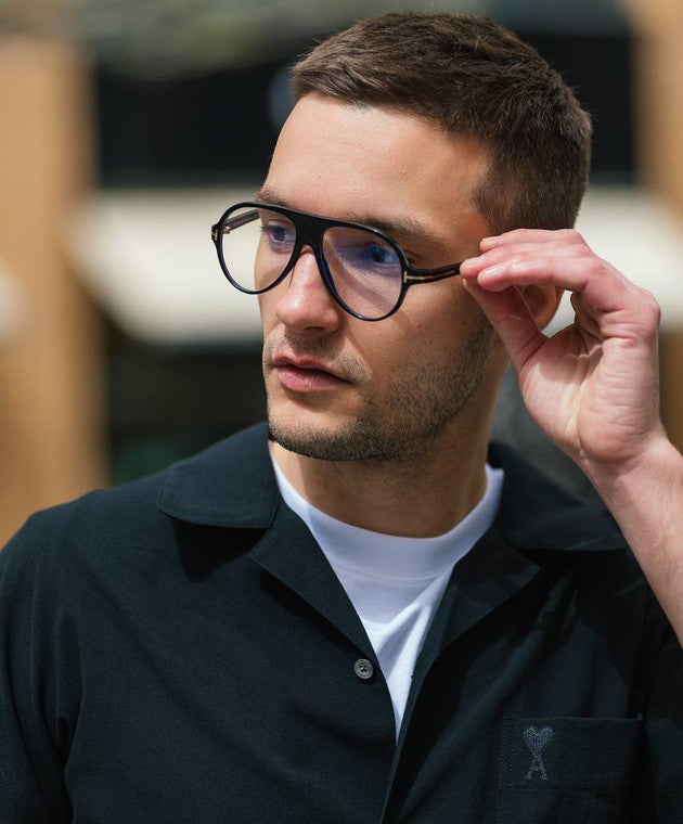 Tom Ford FT5012-B Black Oversized Bluelight Frames – Designer Daydream