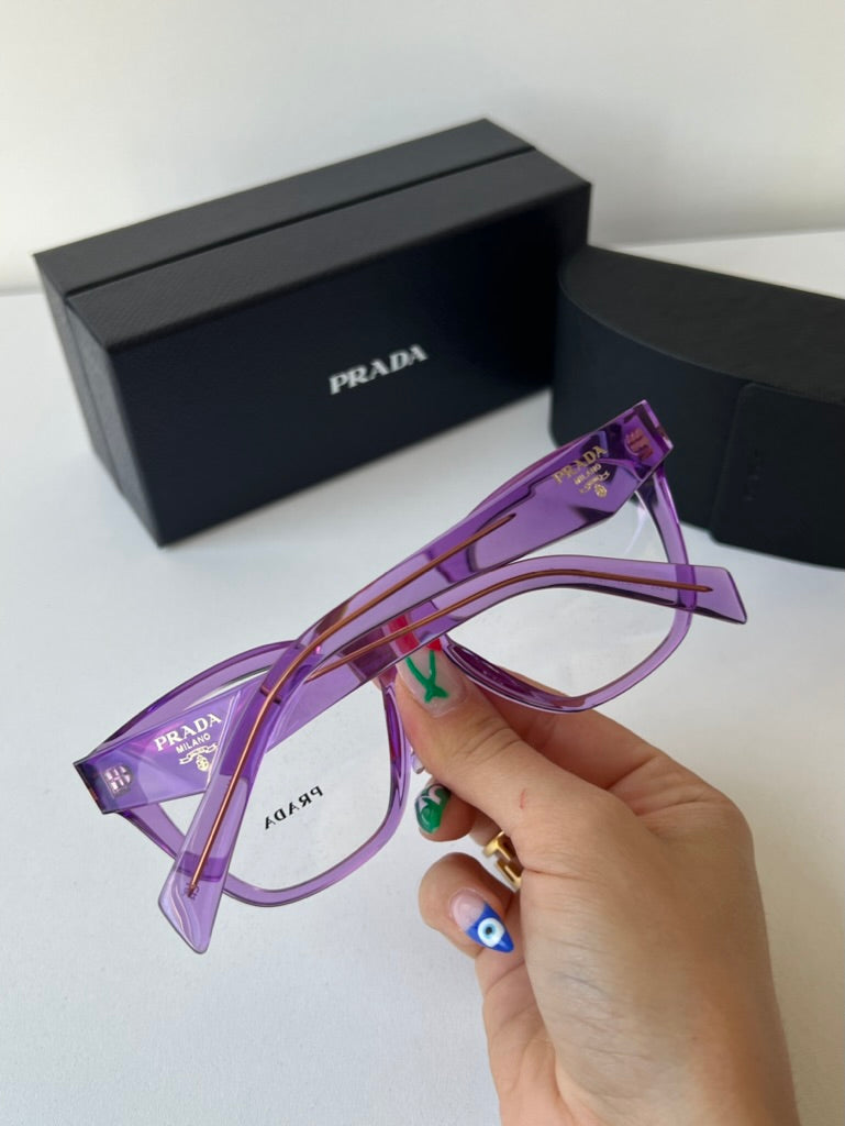 Prada PR20ZV Cat Eye Frames in Transparent Violet