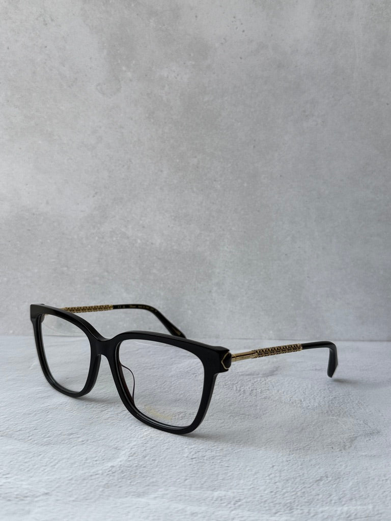 Chopard VCH333W Black Square Eyeglasses Frames