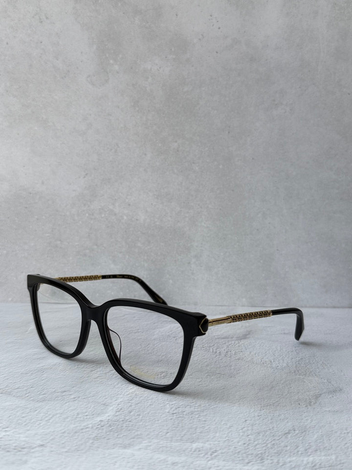 Chopard VCH333W Black Square Eyeglasses Frames