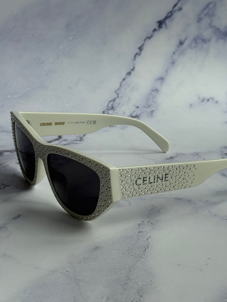 Celine CL4278US Animation White Crystal Sunglasses