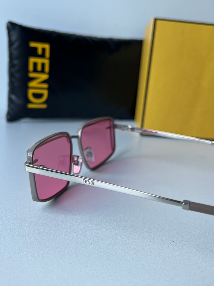 Fendi FE40040U Gafas de sol redondas negras con espejo 