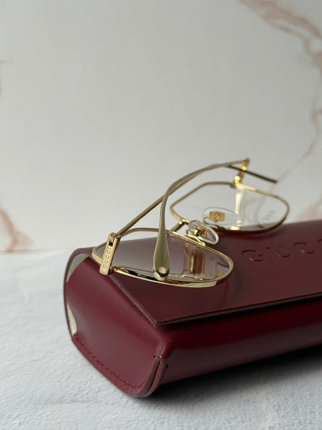 Gucci GG1032O Gold Metal Square Frames