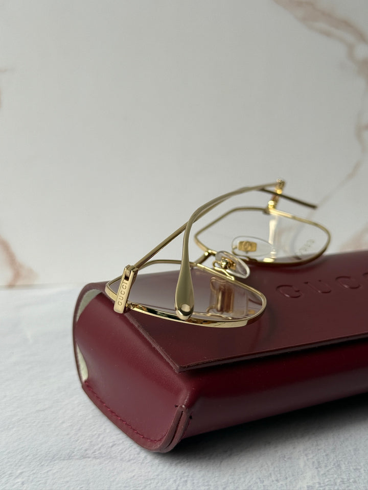 Gucci GG1032O Gold Metal Square Frames