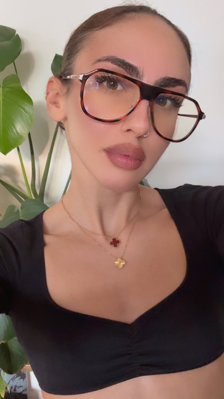 Tom Ford FT5943-B Brown Aviator Bluelight Frames