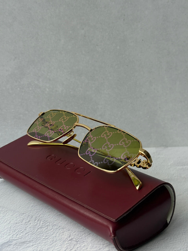 Gafas de sol con montura gruesa en marrón Gucci GG1338SK