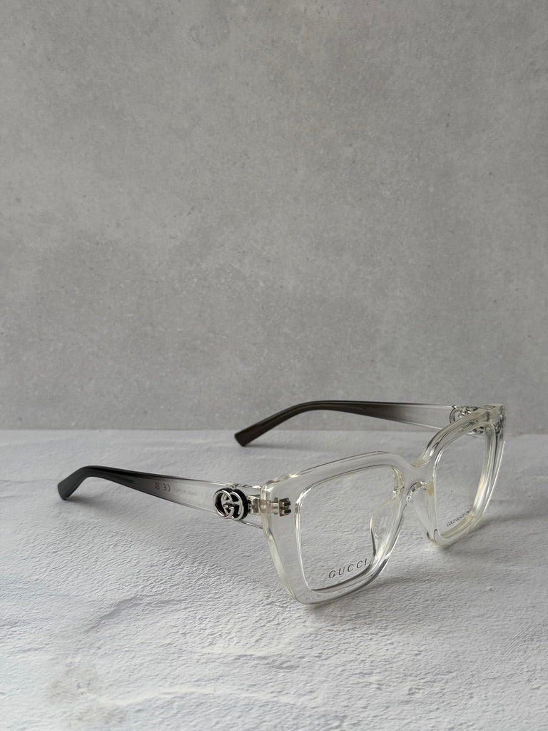 Gucci GG2028O Cat Eye Eyeglasses Frames in Transparent Clear
