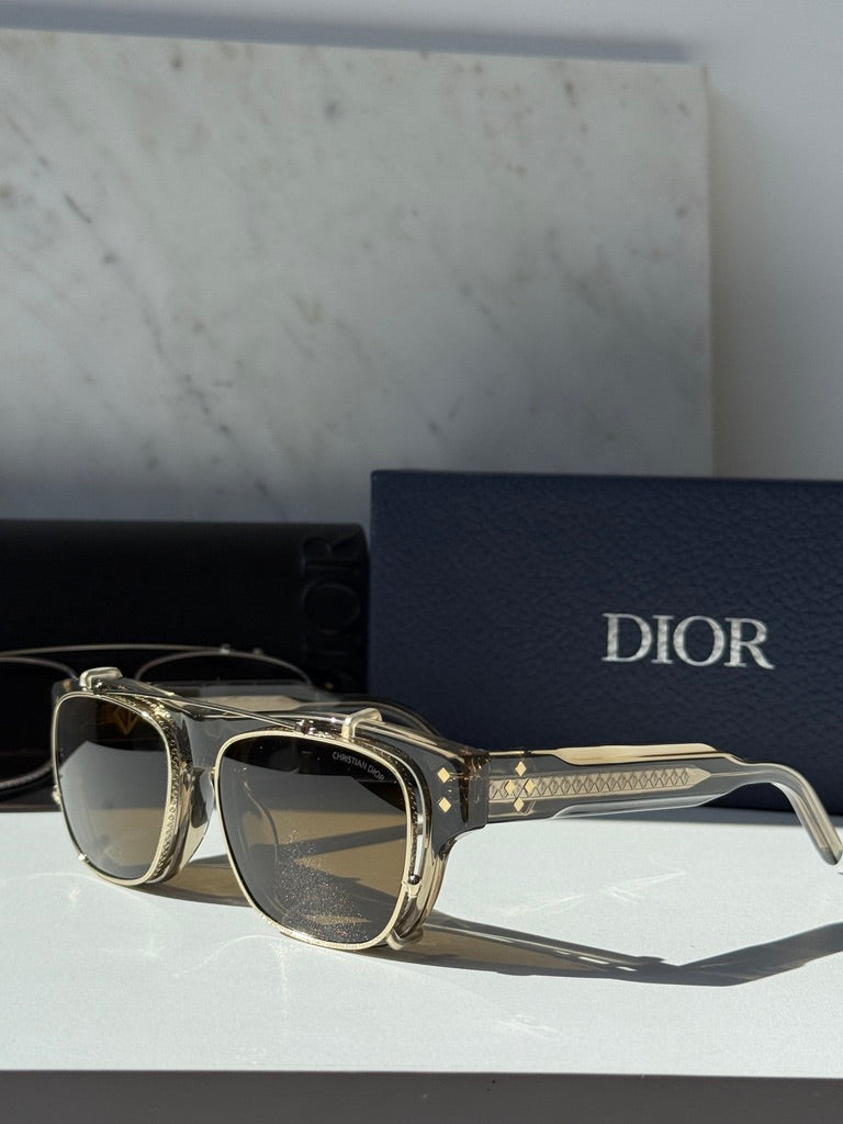 Dior CDDiamondO S10I Clip On Frames in Transparent Brown