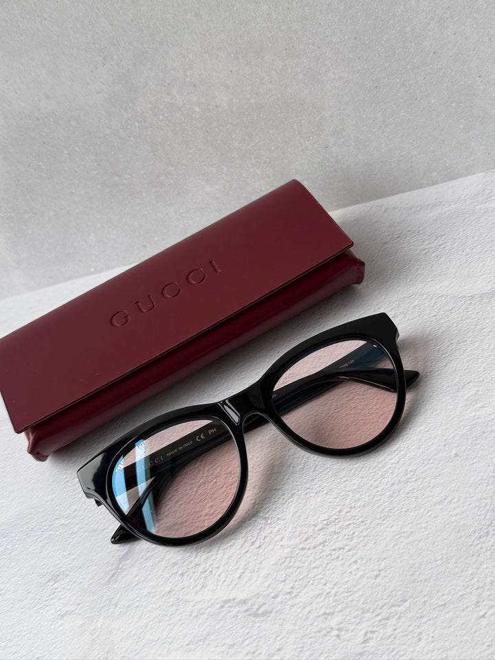 Gucci GG0763S Marmont Cat Eye Sunglasses in Black Photochromic Lens