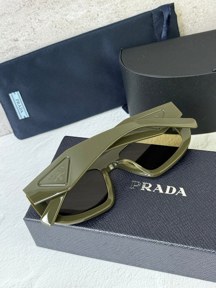 Prada PR D04SU Aviator Sunglasses in Green