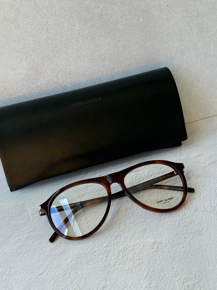 Saint Laurent SL667 Opt Bluelight Frames in Havana Brown