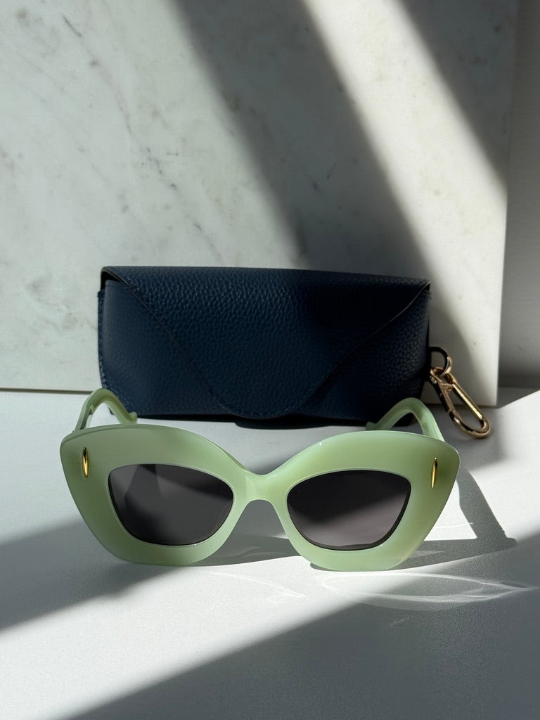 Loewe LW40127I Anagram Sunglasses in Light Green