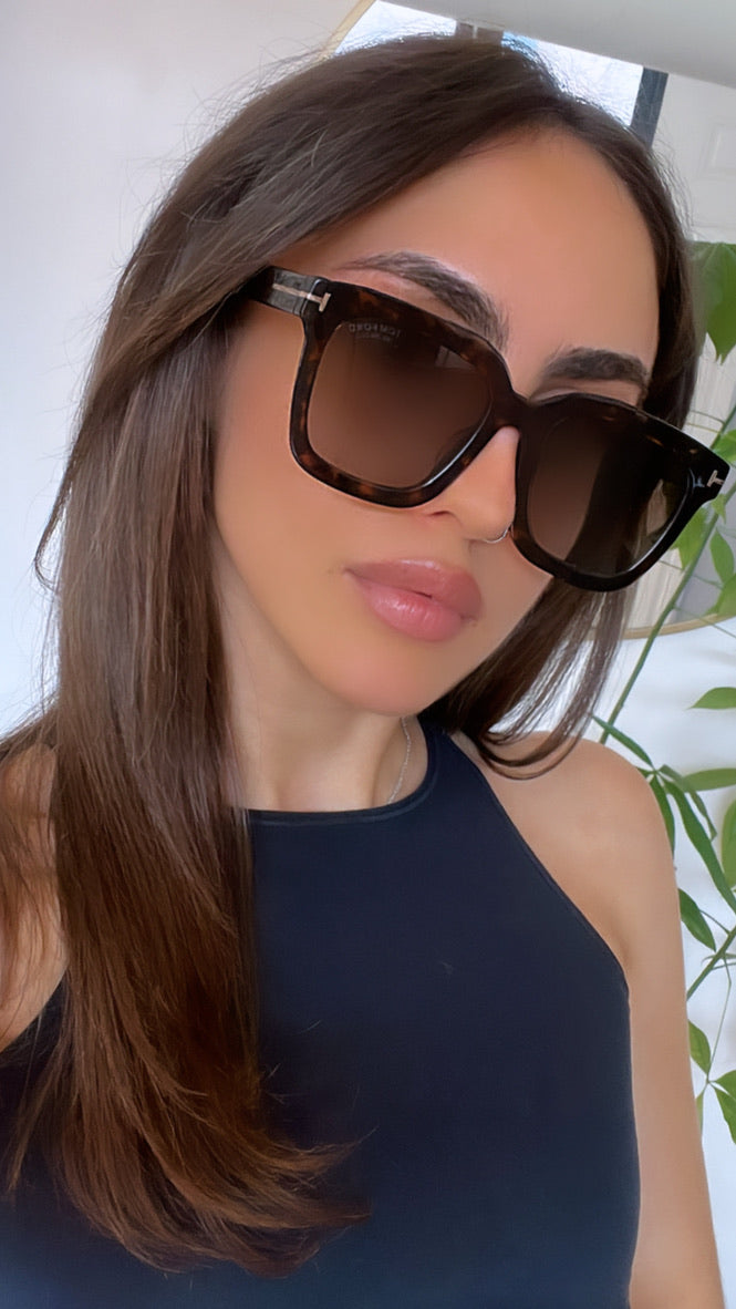 Tom Ford Sari FT0690-F Brown Polarized Sunglasses