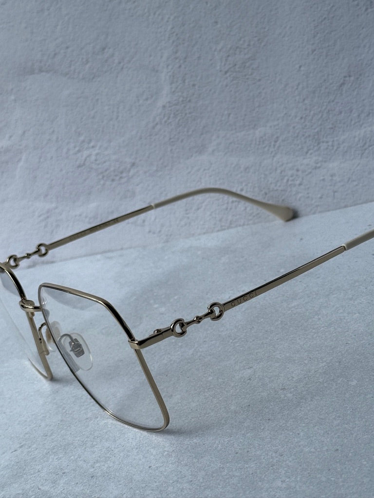 Gucci GG0952O Oversized Metal Square Frames in Gold